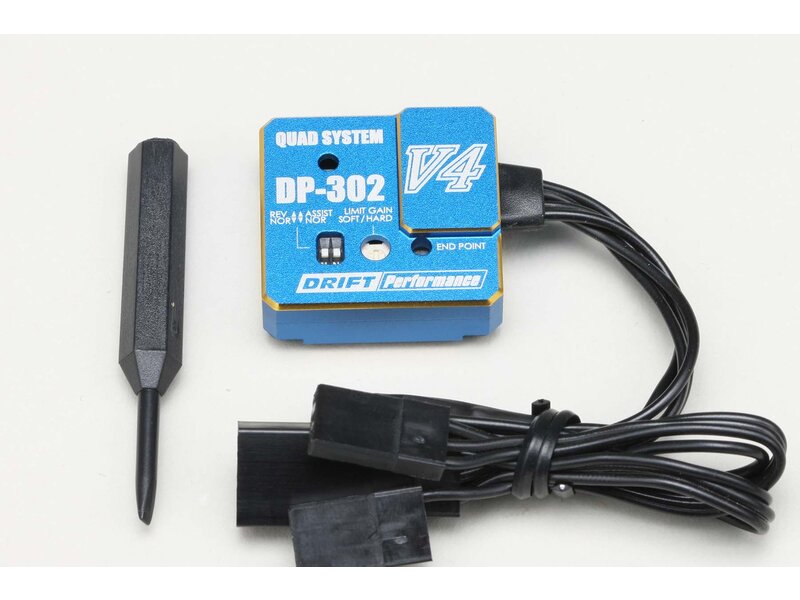 Yokomo DPP-302V4BL - Drift Performance DP-302V4P Steering Gyro 3CH - Blue