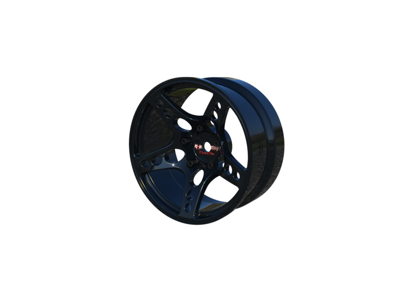 Rc Arlos Competition HGK Rims (2pcs) / Color: Black / Offset: 8mm