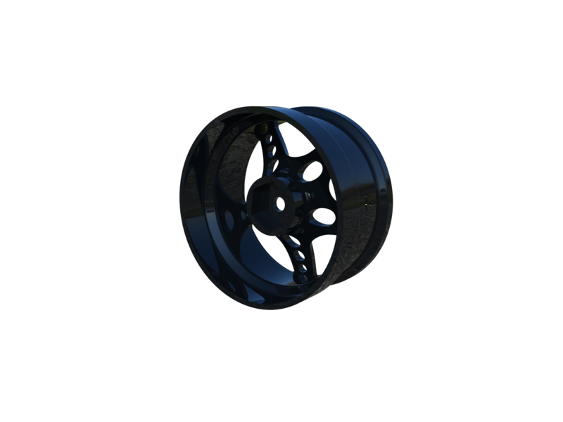 Rc Arlos Competition HGK Rims (2pcs) / Color: Black / Offset: 8mm