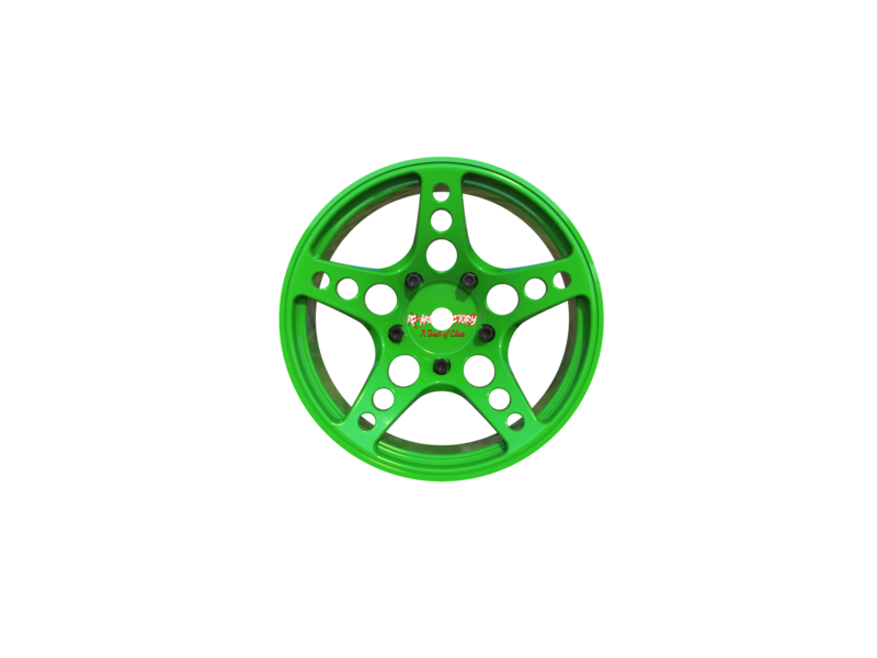 Rc Arlos Competition HGK Rims (2pcs) / Color: Green / Offset: 6mm