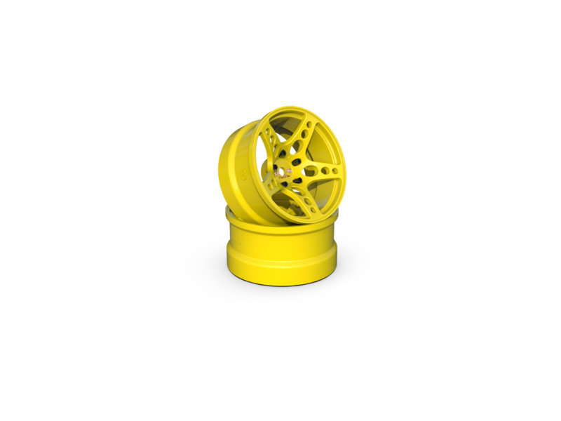 Rc Arlos Competition HGK Rims (2pcs) / Color: Yellow / Offset: 6mm