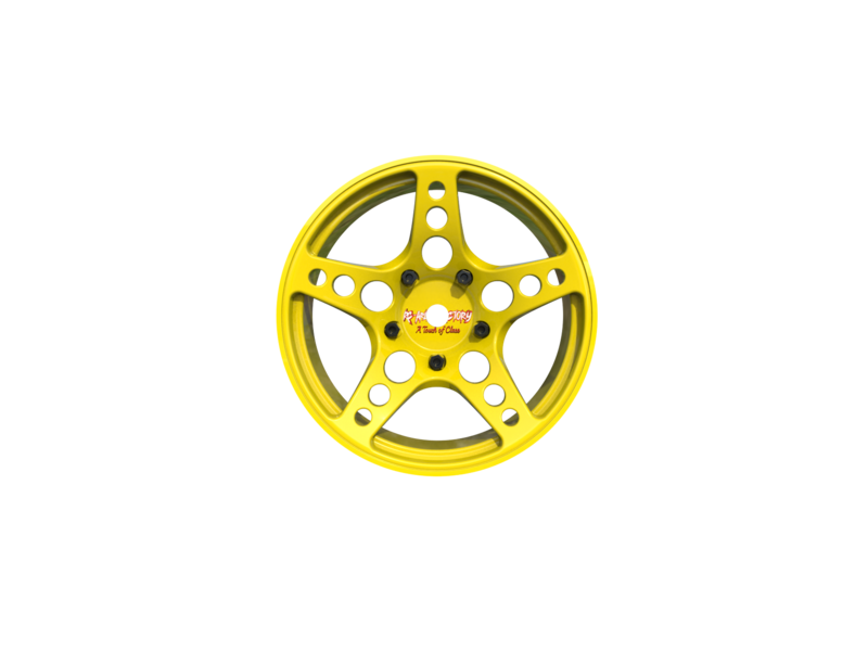 Rc Arlos Competition HGK Rims (2pcs) / Color: Yellow / Offset: 6mm