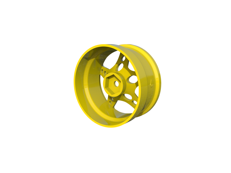 Rc Arlos Competition HGK Rims (2pcs) / Color: Yellow / Offset: 6mm