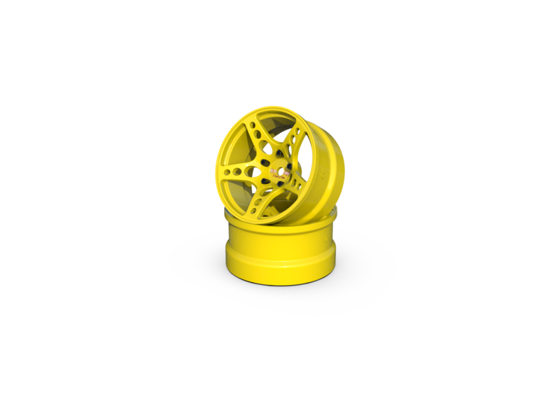 Rc Arlos Competition HGK Rims (2pcs) / Color: Yellow / Offset: 6mm