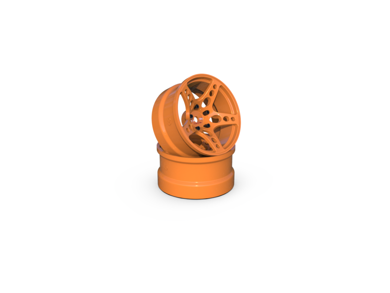 Rc Arlos Competition HGK Rims (2pcs) / Color: Orange / Offset: 6mm