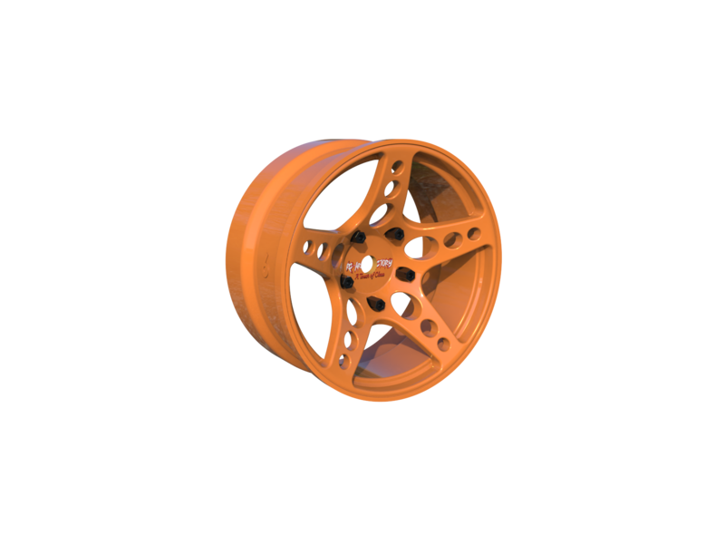 Rc Arlos Competition HGK Rims (2pcs) / Color: Orange / Offset: 6mm