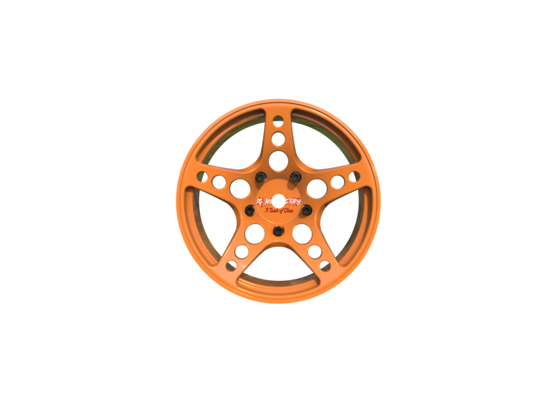 Rc Arlos Competition HGK Rims (2pcs) / Color: Orange / Offset: 6mm