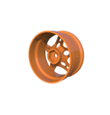 Rc Arlos Competition HGK Rims (2pcs) / Color: Orange / Offset: 6mm
