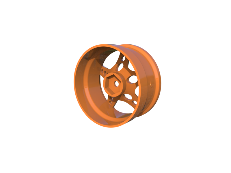 Rc Arlos Competition HGK Rims (2pcs) / Color: Orange / Offset: 6mm