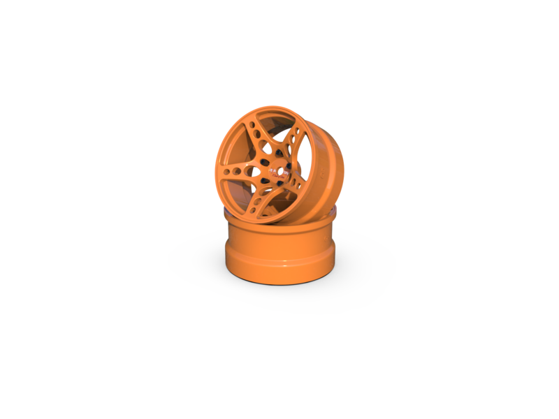 Rc Arlos Competition HGK Rims (2pcs) / Color: Orange / Offset: 6mm