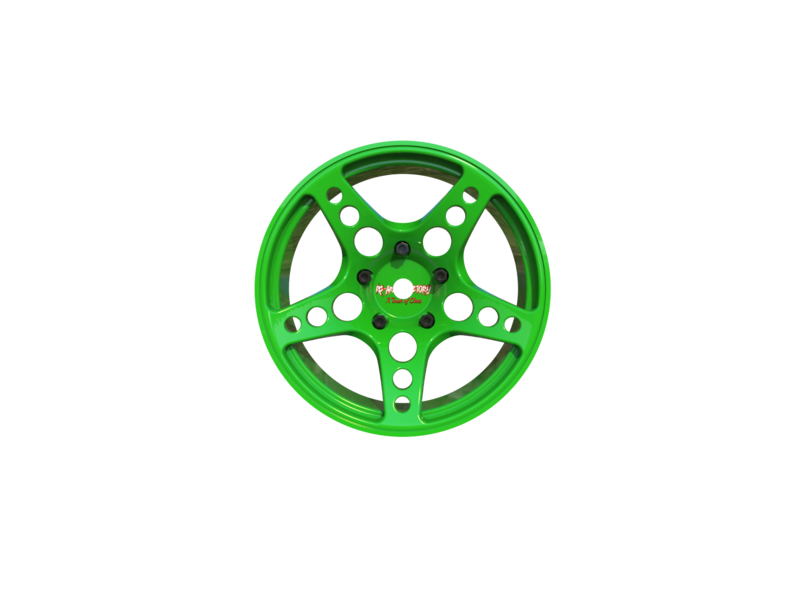 Rc Arlos Competition HGK Rims (2pcs) / Color: Green / Offset: 8mm