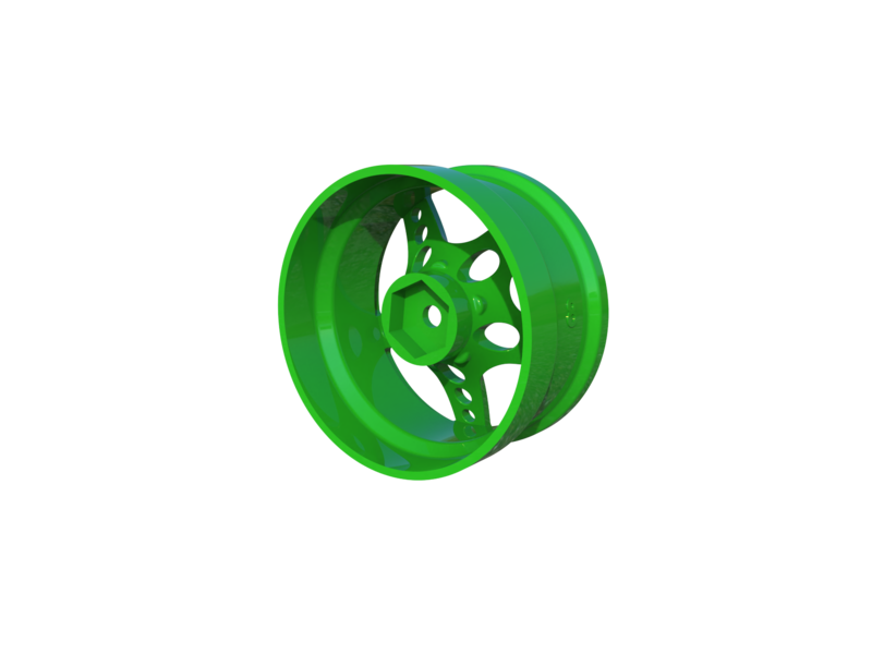 Rc Arlos Competition HGK Rims (2pcs) / Color: Green / Offset: 8mm