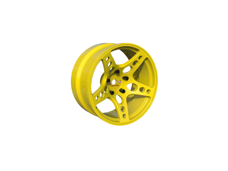 Rc Arlos Competition HGK Rims (2pcs) / Color: Yellow / Offset: 8mm