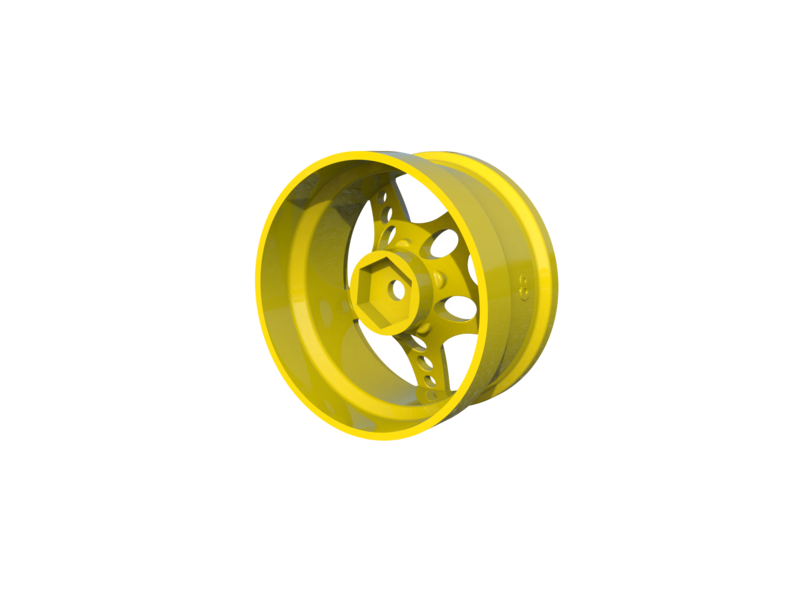 Rc Arlos Competition HGK Rims (2pcs) / Color: Yellow / Offset: 8mm