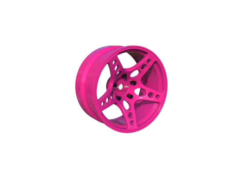 Rc Arlos Competition HGK Rims (2pcs) / Color: Pink / Offset: 8mm