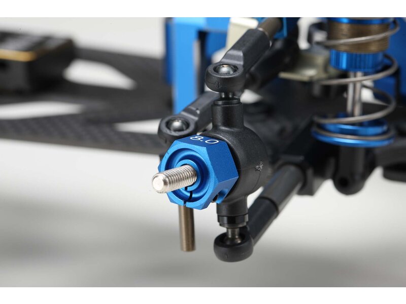Yokomo Y2-011CBL8 - Clamp Type Wheel Hub 8.0mm - Blue (2pcs)