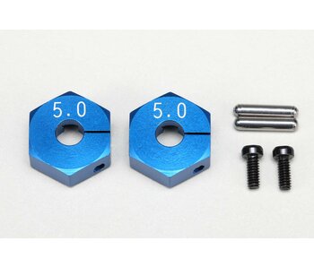 Yokomo Clamp Type Wheel Hub 5.0mm - Blue (2pcs)