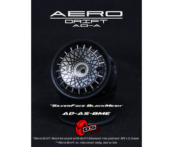 AERO DRIFT Wheel Cover - Slope Silver w/ Black Mesh AERO DRIFT Wheel Cover - Slope Silver w/ Black Mesh