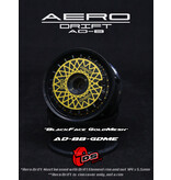 DS Racing Aero Drift Wheel Cover for Drift Element Wheel / Design: Flat / Color: Black/Gold Mesh