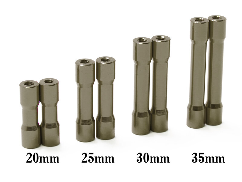 WRAP-UP Next 0782-FD - Round Shape Aluminum Post 20mm / Gun Metal (2pcs)