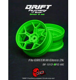 DS Racing Drift Feathery 5Y Spoke Wheel (2pcs) / Flu Green Hi Gloss 2K / +8mm offset