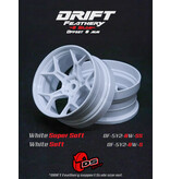 DS Racing Drift Feathery 5Y Spoke Wheel (2pcs) / White Super Soft / +8mm offset