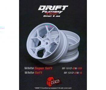 DS Racing DF 5Y Spoke Wheel (2) / White Super Soft / 6mm