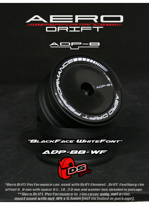 DS Racing Aero Drift Perf. Wheel Cover for DE Wheel / Flat / Black Face