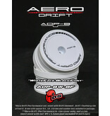 DS Racing Aero Drift Performance Wheel Cover for Drift Element Wheel / Design: Flat / Color: White Face