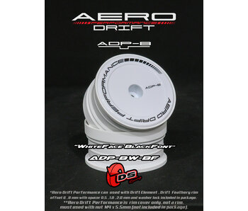 DS Racing Aero Drift Perf. Wheel Cover for DE Wheel / Flat / White Face
