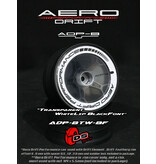 DS Racing Aero Drift Performance Wheel Cover for Drift Element Wheel / Design: Flat / Color: Transparent / White Lip