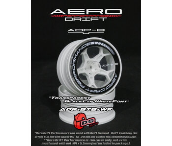 DS Racing Aero Drift Perf. Wheel Cover for DE Wheel / Flat / Transparent / Black Lip