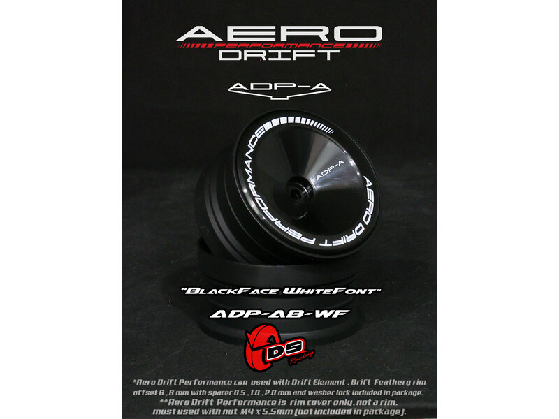 DS Racing Aero Drift Performance Wheel Cover for Drift Element Wheel / Design: Sloped / Color: Black Face