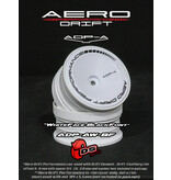 DS Racing Aero Drift Performance Wheel Cover for Drift Element Wheel / Design: Sloped / Color: White Face