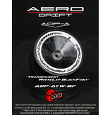 DS Racing Aero Drift Performance Wheel Cover for Drift Element Wheel / Design: Sloped / Color: Transparent / White Lip