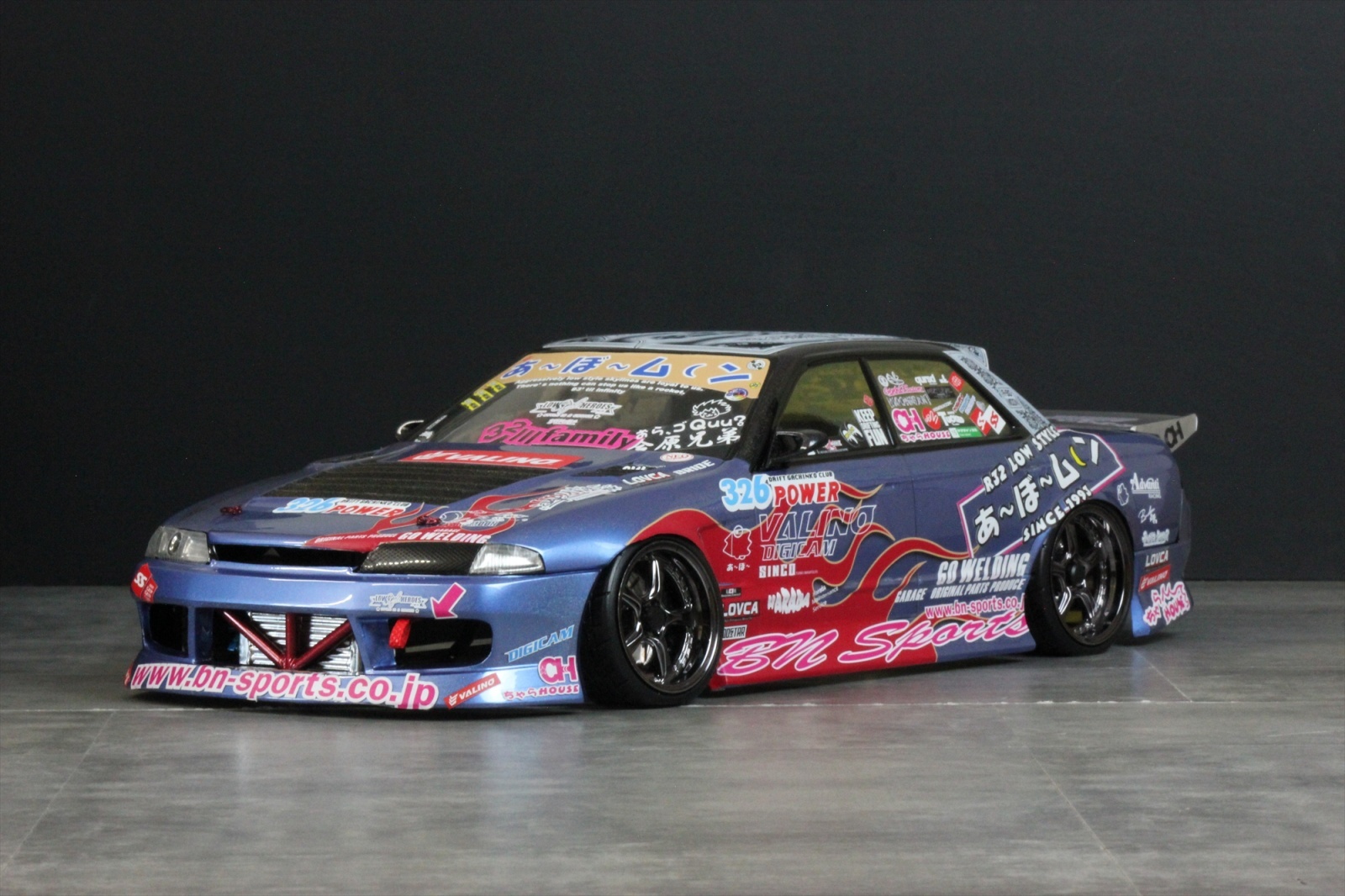 確認用  PANDORA製 GTR-32 ボディー Pandora RC Nissan HCR32 GTS-t BN Sports Drift 198mm Clear