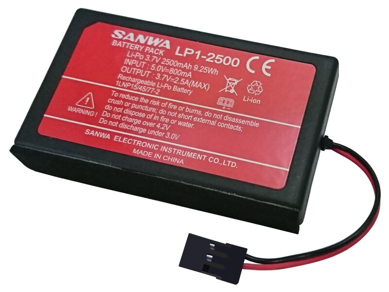 Sanwa Li-Po Battery LP1-2500 3,7V Type-C for M17S//M17/MT-5