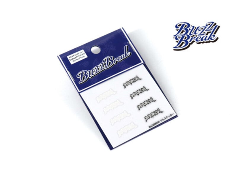 Overdose Cut-Out Rim Sticker BuzzBreak Graffiti Type White-Black