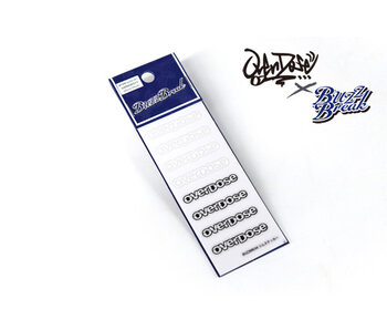Overdose Cut-Out Rim Sticker OVERDOSE Type White-Black