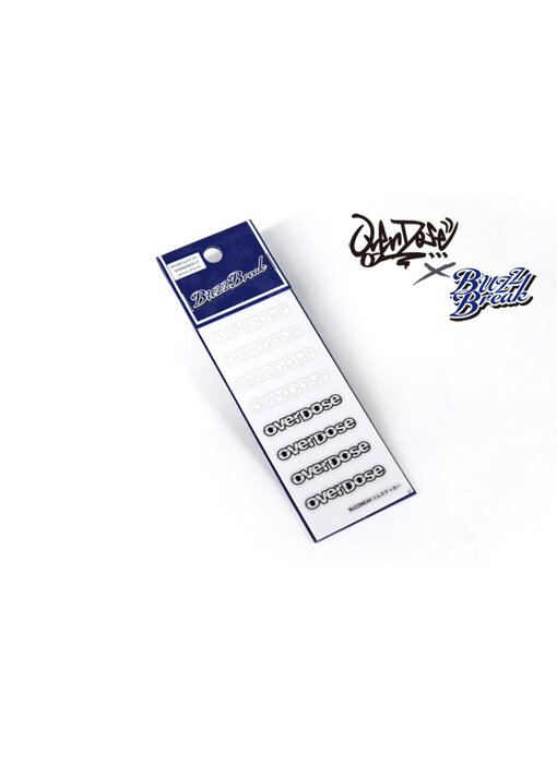 Overdose Cut-Out Rim Sticker OVERDOSE Type White-Black