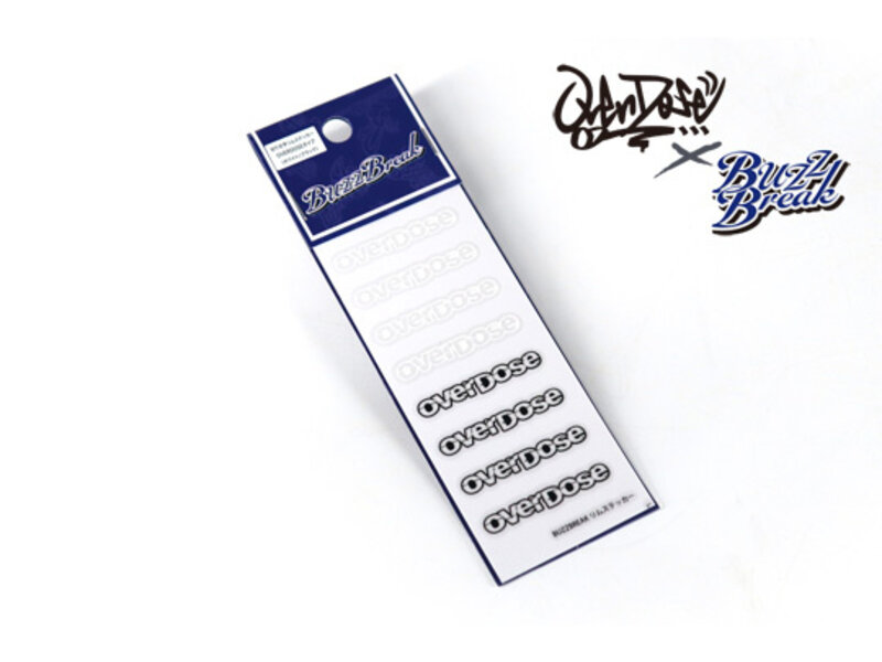 Overdose Cut-Out Rim Sticker OVERDOSE Type White-Black