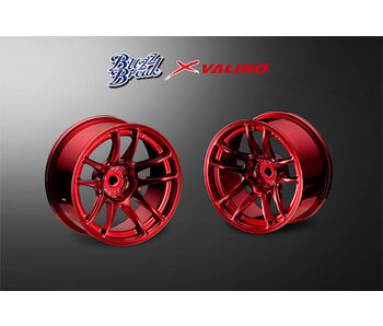 Overdose Valino N820S Alum. Wheel 26mm / BB Chrome Red / 7mm (2)