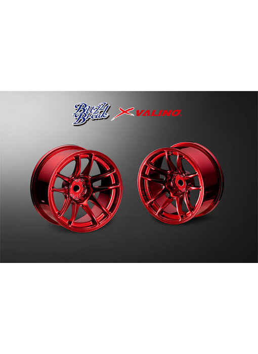 Overdose Valino N820S Alum. Wheel 26mm / BB Chrome Red / 7mm (2)