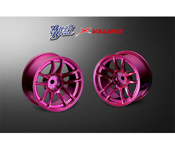 Overdose Valino N820S Alum. Wheel 26mm / BB Chrome Pink / 7mm (2)