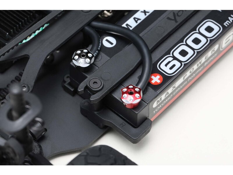 Yokomo RP-121P4 - Aluminum Battery Plug Cap Set φ4 Red & Black