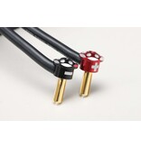 Yokomo RP-121P4 - Aluminum Battery Plug Cap Set φ4 Red & Black
