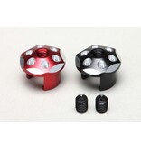 Yokomo RP-121-1 - Aluminum Battery Plug Caps Red & Black