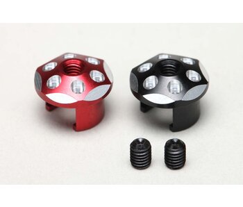 Yokomo Aluminum Battery Plug Caps Red & Black