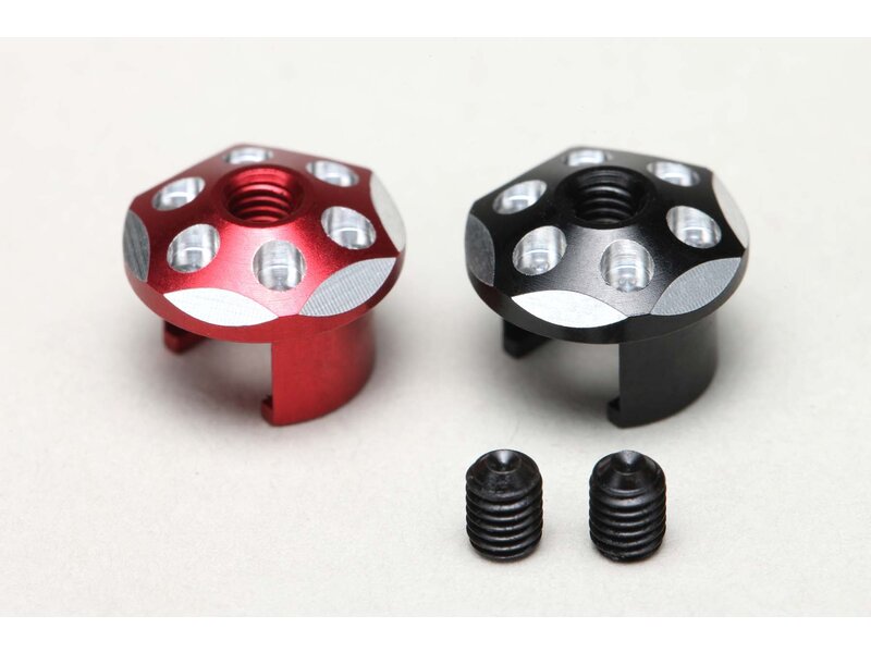 Yokomo RP-121-1 - Aluminum Battery Plug Caps Red & Black