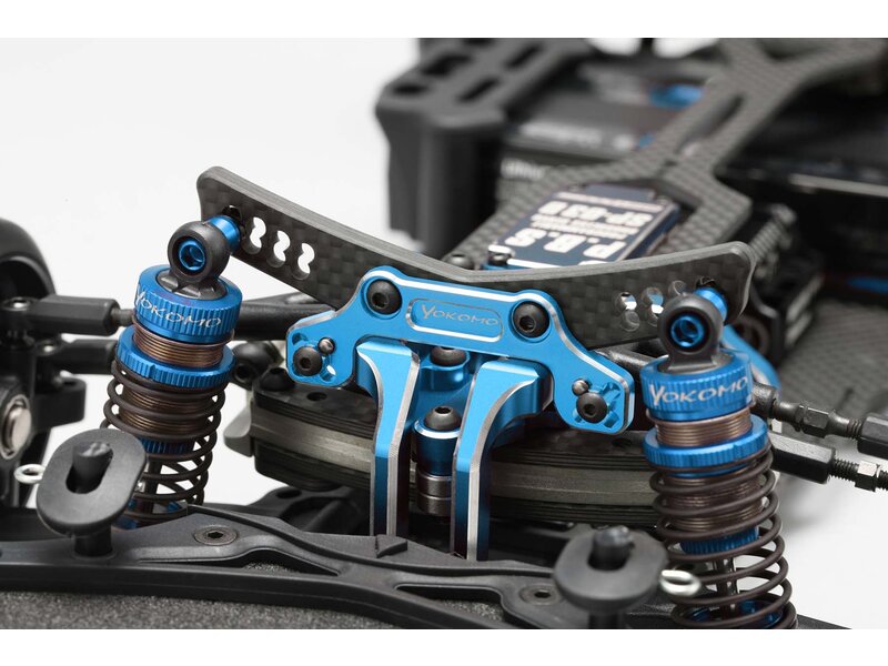 Yokomo Y2-017AGBL - Hybrid Front Shock Tower (Carbon/Aluminum) for YD-2 / Blue